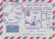 Dwie koperty ze stemplami poczty Yellow Fleet z Wielkiego Jeziora Gorzkiego