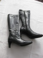 WŁOSKIE BUTY KOZAKI OKAZJA SKÓRA 35,5