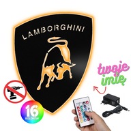 LAMBORGHINI LED DEKORACJA ŚCIENNA PREZENT DLA NIEGO DO POKOJU BIURA GARAŻU
