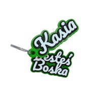 Zielony Breloczek "Jesteś Boska" z Imieniem | Prezent na dzień kobiet