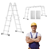 DRABINA ALUMINIOWA PRZEGUBOWA SKŁADANA WIELOFUNKCYJNA Z PODESTEM