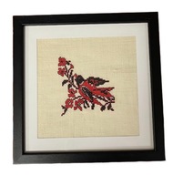 Obraz haftowany "Ptaszek" (ukraiński) Halina Dulemba