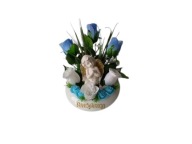 Stroiki Na Nagrobek - Anioł W Różach - Błękit