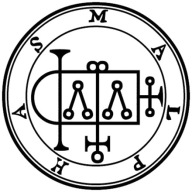 Sigil Malphas Satanistyczny amulet talizman stal