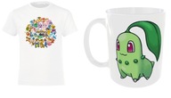 *Zestak* Koszulka Pokemon i Kubek z Postacją Chikorita Rozmiar - 158