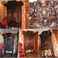 Piękny XIXw. Kabinet/Szafa Gdańska