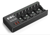 Ładowarka baterii akumulatorów AA, AAA,9V EBL PJ-N806N