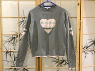 szary sweter z sercem next XS 34