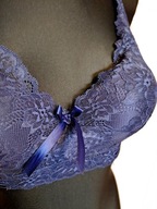 Przepiękny koronkowy biustonosz stanik podwójny push-up r. 75B