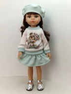 Ubranko komplet zestaw dla lalki Paola Reina 32cm bluza spódnica beret 3w1
