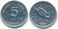 Malediwy 5 Laari - 2012 ... Monety