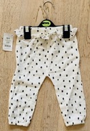 Długie spodenki muślinowe w kropki z falbanką George 6-9 miesięcy 74 cm