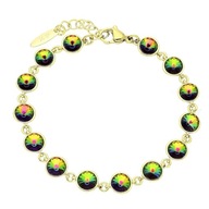 81337 BRANSOLETKA 14K POZŁACANA 17+3 CM 8 MM VITRAIL CRYSTAL Swarovski