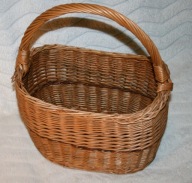 KOSZ WIKLINOWY DUŻY KLASYCZNY NA ZAKUPY PIKNIK GRZYBY WARZYWA OWOCE