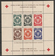 POCZTA OBOZOWA, DACHAU, Fi: BLOK 1(*) DUŻY ZNAK WODNY