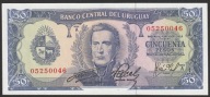 Urugwaj 50 pesos 1967 - Artigas - A - stan bankowy UNC