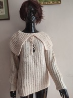 WŁOSKI SWETER z wełną moher 40