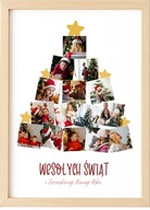 Kolaż zdjęć choinka plakat personalizowany świąteczny prezent 2026