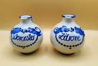 BECZUŁKI DWA dzbaneczki malowane kobaltem 200 ml