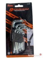 ZESTAW KLUCZY IMBUSOWYCH TORX KLUCZ IMBUSOWY IMBUS T10-T50 9szt KRÓTKIE