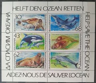 Bułgaria - Mi 3959/64klb. - Fauna morska, ark.