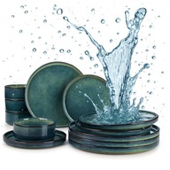 Ekskluzywny ZESAW obiadowy 24el dla 8 osób –elegancka kamionka DO ZMYWARKI