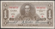 Boliwia 1 boliviano 1928 - Simon Bolivar - D