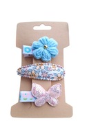 Mini spinki do włosów dla niemowląt dziewczynek handmade 3 szt.