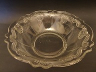 Miska, salaterka szklana, art deco, PRL, vintage
