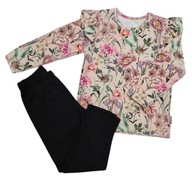 Zestaw / Komplet Bluzka z Długim Rękawem Prążkowane Legginsy 110 5 lat