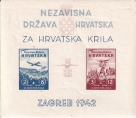 Chorwacja 1942 ** bl.1 cena 39,90 zł kat.50€ - siły powietrzne