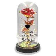 ŚWIECĄCA WIECZNA RÓŻA LED PREZENT NA DZIEŃ BABCI DEKORACJA DOMU