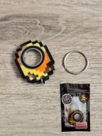 Złoty KeySpinner Minecraft 3d - Brelok Druk3d fidget Keyrambit KeyFlipper