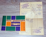 Magnetofon ZK 140 T Unitra ZRK - Karta Gwarancyjna.