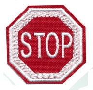 STOP ____ ŁATKA, NASZYWKA 5x5cm