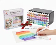 Profesjonalne Markery Pisaki DécoTime Pędzelkowe Super PREZENT 60 sztuk XXL