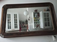 Stare lustro prostokątne w typie Ludwik Filip 75x117 cm do renowacji