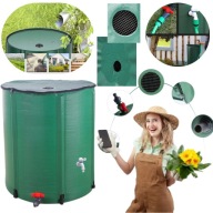 POJEMNIK ZBIORNIK BECZKA NA DESZCZÓWKĘ 200L Z KRANEM DO OGRODU WYTRZYMAŁA