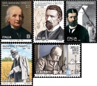 Włochy 2024 Znaczki 4710-4 ** nauka fizyka biologia matematyka astronomia