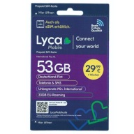 Lycamobile DE SIM Karte Internet International Plus XL 53GB 33GB EU