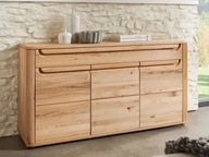 Komoda drewniana z szufladami, Lite drewno, ciche domykanie Nowa