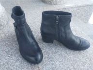 BELMONDO nr 37 czarne i eleganckie botki na słupku skóra