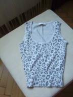 34 New Look dzianinowa bluzka kamizelka panterka