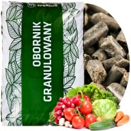 Obornik Granulowany Nawóz naturalny Zrębkor obornik 25 kg 40 l