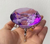 Fioletowy Diament szklany kryształ dekoracyjny Purpurowy Ametystowy