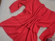 Sweter asymetryczny czerwony