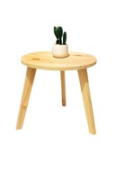 Drewniany stolik sosnowy / stoliczek podstawka – loft-skandynawski styl