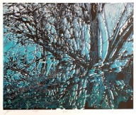 "Gąszcz V" linoryt, 50 x 70 cm