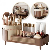 ORGANIZER NA PĘDZLE, KOSMETYKI, PLECIONKA WIEDEŃSKA OBROTOWY CZARNY