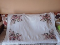 Obrus lniany z PRL _ 142cm x 94 cm !!